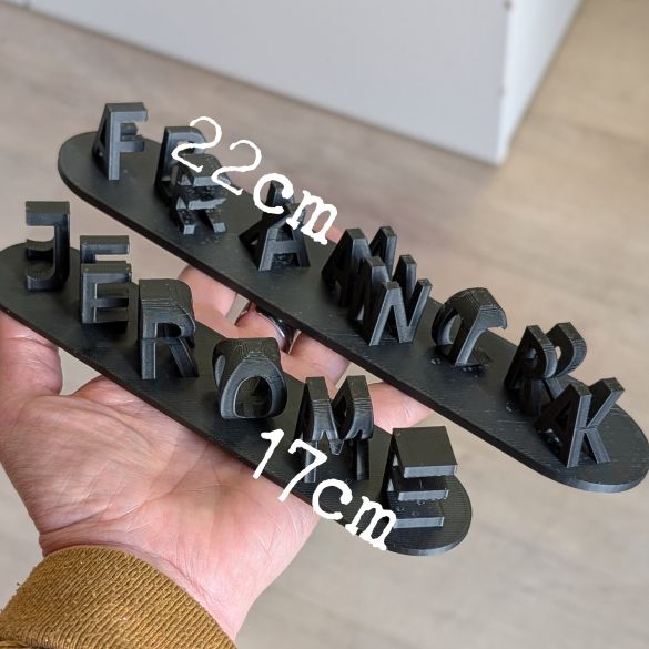 Illusion 3 D avec 2 mots ou prénoms - Cadeau St Valentin