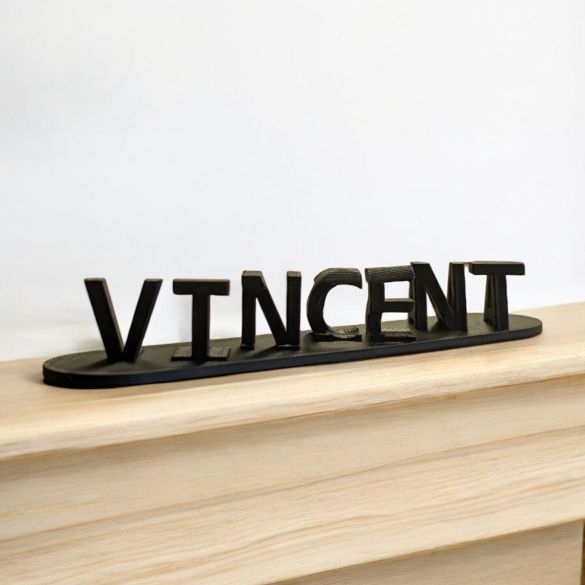 Illusion 3 D avec 2 mots ou prénoms - Cadeau St Valentin