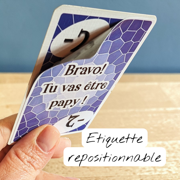Sticker annonce grossesse pour carte Skyjo – Demande parrain / marraine