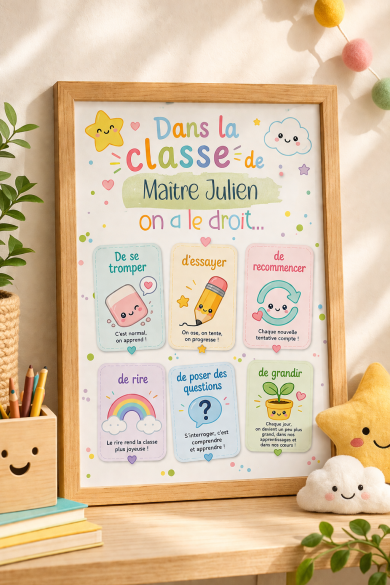 Affiche cadeau maître | "On a le droit"