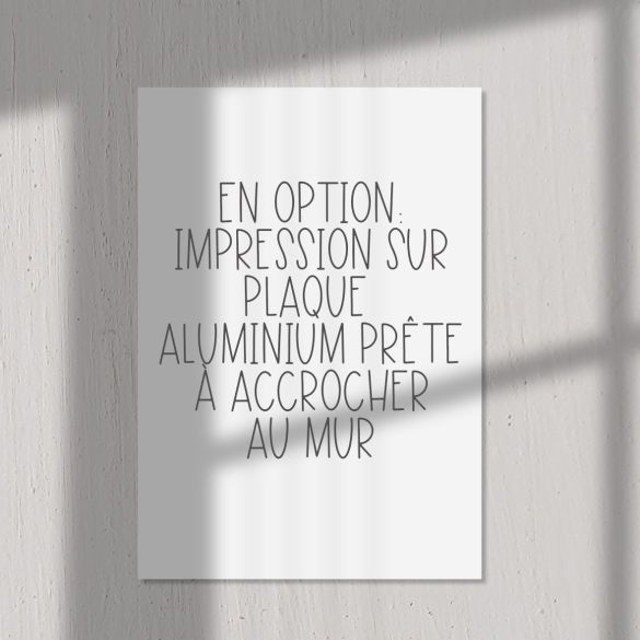 Affiche ou Plaque alu murale de Naissance Jumeaux Personnalisée - Calligraphie Artisanale à la Main -Décoration murale Tableau naissance