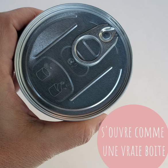 Boîte surprise  VIDE au format conserve de carottes , idéale pour offrir un cadeau original et créer un effet surprise unique.