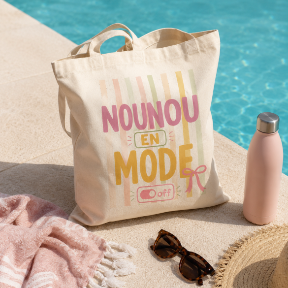 Tote bag Nounou en mode OFF – Cadeau nounou original de fin d'année