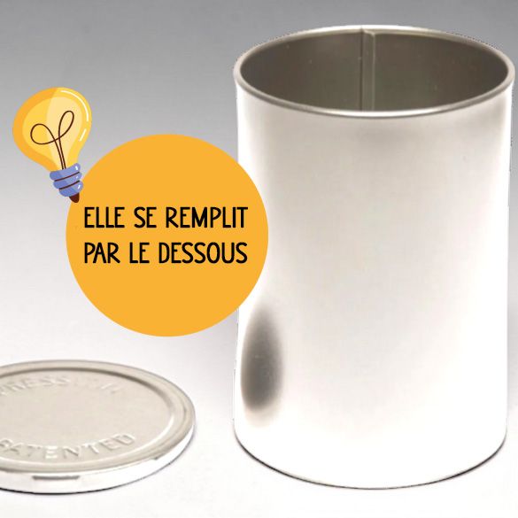 Boîte surprise  VIDE au format conserve de carottes , idéale pour offrir un cadeau original et créer un effet surprise unique.