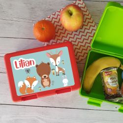 Boîte à goûter personnalisée Forêt 