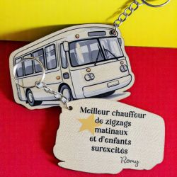 Porte clé personnalisable pour dire Merci au Super chauffeur de bus, car scolaire, fin d'année