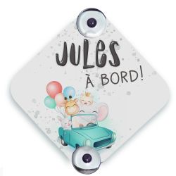Plaque Bébé à bord personnalisée - modèle  Animaux | Originalité et sécurité