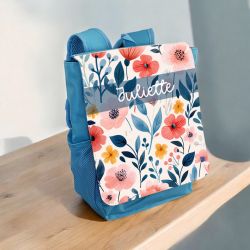 Sac à dos maternelle personnalisé modèle fleurs
