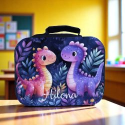 Lunch box isotherme personnalisée Pink Dinosaure
