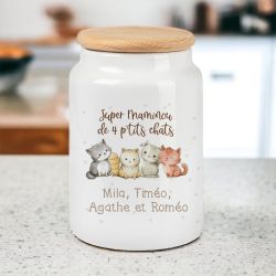 Pot à cookies|bonbons personnalisé Chats | Fête des mères | Fêtes des grand-mères