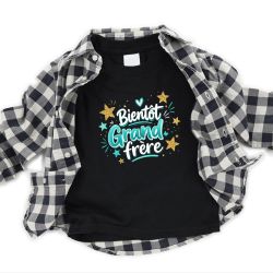 T-shirt enfant bientôt grand frère – idée annonce grossesse garçon