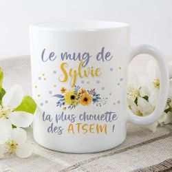 Mug personnalisable La plus chouette des ATSEM 