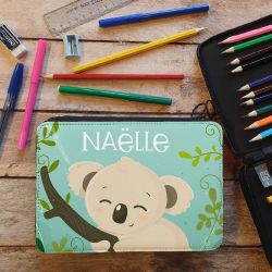 Trousse remplie crayons feutres personnalisée Koala 